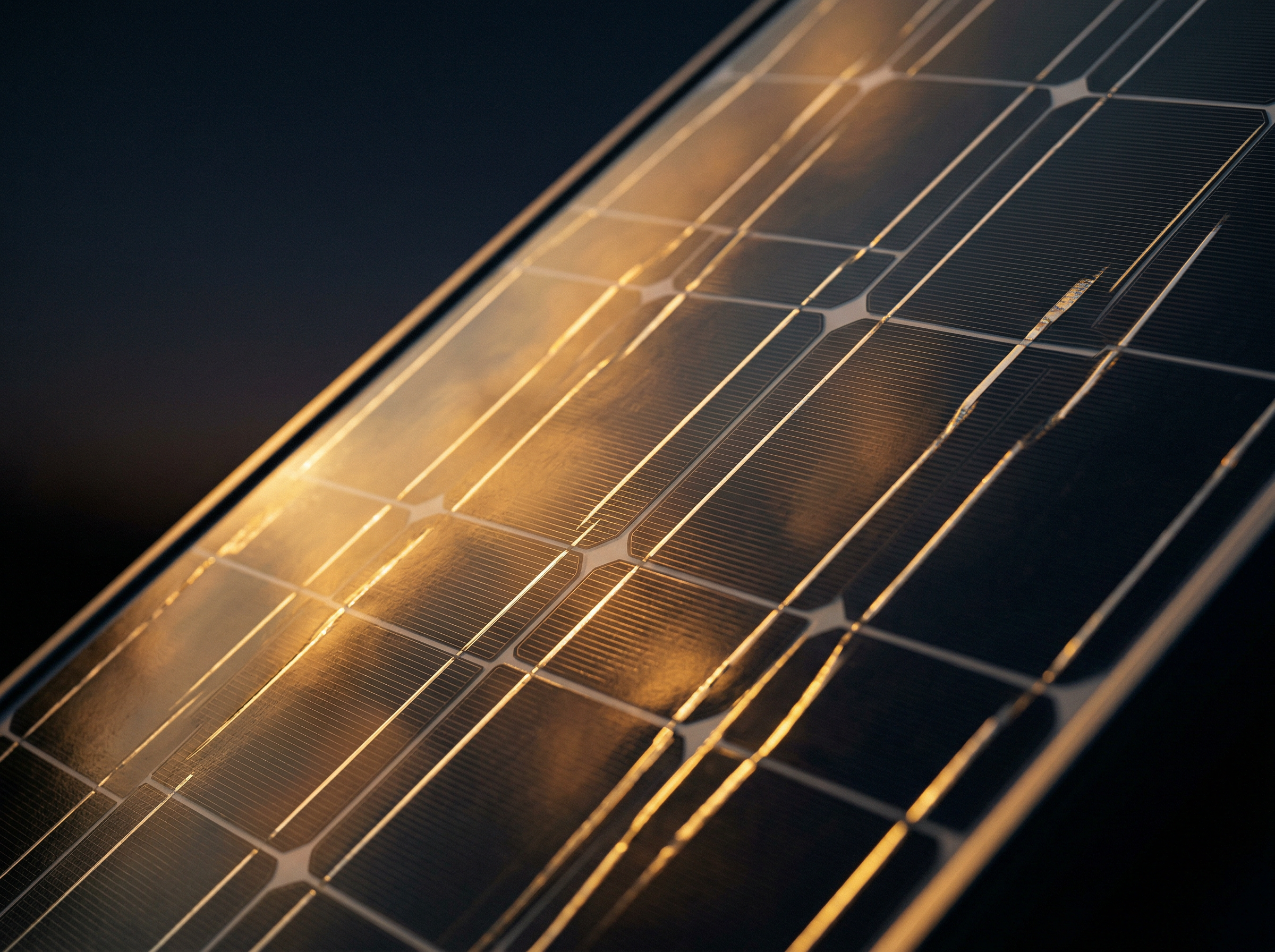 Ag Energy solar installation at golden hour